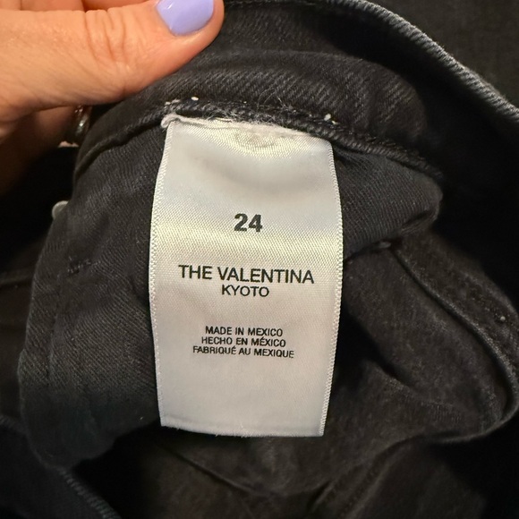 Favorite Daughter VALENTINA Shortie black petite super HIGH RISE CIGARETTE 24 - Picture 5 of 7